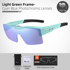 Sunglasses Flip Up Lens Polarized Glasses Fit Over Sunshade MTB Road