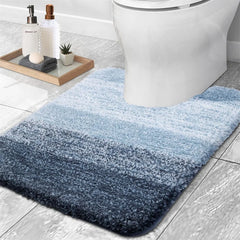 Bath Mat U-Shaped Extra Soft Bathroom Rug Absorbent Bathroom Carpet