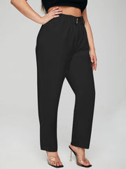 Plus Size Women's Jeans Elastic Waist Stretchy Jeans High Waist Harem Loose Mom Pants