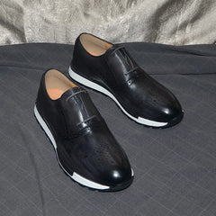 Luxury Brand Design Men's Oxford Sneaker Formal Calf Genuine Leather Laces
