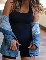 Seamless Backless Jumpsuit Women Tummy Control One Piece Bodycon Stretch