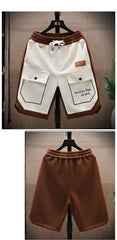 Running Shorts Men Casual Jogging Sport Short Pants patchwork Drawstring Loose Dry
