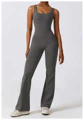 Women Jumpsuits One-Piece Yoga Suit Dance Belly Tightening Fitness Workout Set