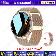 New Smart Watch 1.32 inch HD AMOLED Screen Bluetooth Call Health Monitoring Alarm Clock Fashion Watch Men Women For Android IOS