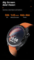 NORTH EDGE X-TREK 2 GPS Sports Smart Watch 1.43'' Amoled Screen 3ATM Waterproof AOD Smart Watch Bluetooth Call Altitude Compass