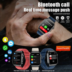 2025 New Five organ examination Health Care Smart Watch Men ECG+PPG Uric Acid Blood Fat Bluetooth Call Sports tracker Smartwatch