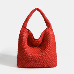 Designer Hand knitting bag PU Large women's Woven tote bag Mistress gift luxury bag