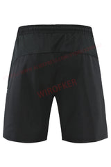Men Run Shorts Patchwork Training Shorts Zipper Pockets Gym Sports Quick Dry Short