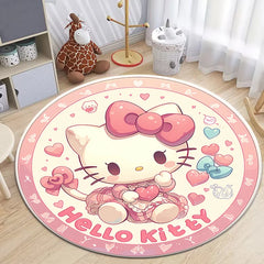 HD Printed Round Carpet for Living Room Bedroom Rugs Camping Picnic