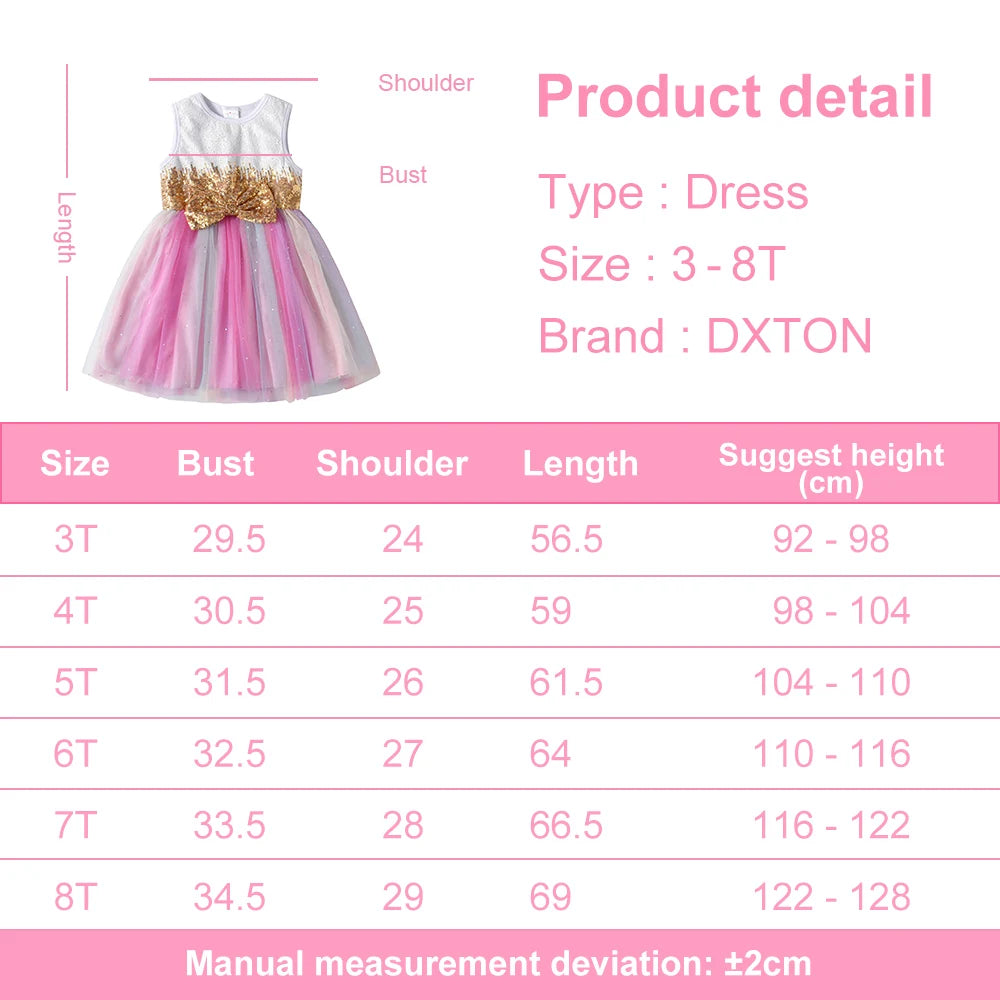 Princess Dress for Girls Kids Sleeveless Summer Dresses Children Shinny Sequins