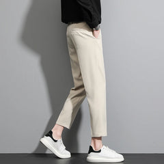 Men Suit Casual Trousers Pants Business Classic Pants Straigh Ankle-Length Pants