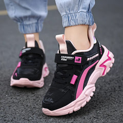 Children Sneakers Casual Shoes for Girls Pink Comfortable Leather Running Sports