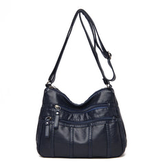 Fashion Soft Leather Crossbody Bags for Women Casual Female Multi Pocket