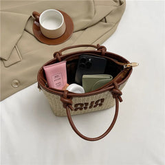 Grass Bag for Women Bohemian Beach Bag Designer