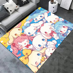 Sanrio Cinnamoroll, Pochacco HD Printed Outdoors Carpet, Living Room Decoration, Sofa