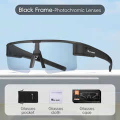 Sunglasses Men Photochromic Cycling Fit Over Myopic Glasses Driving
