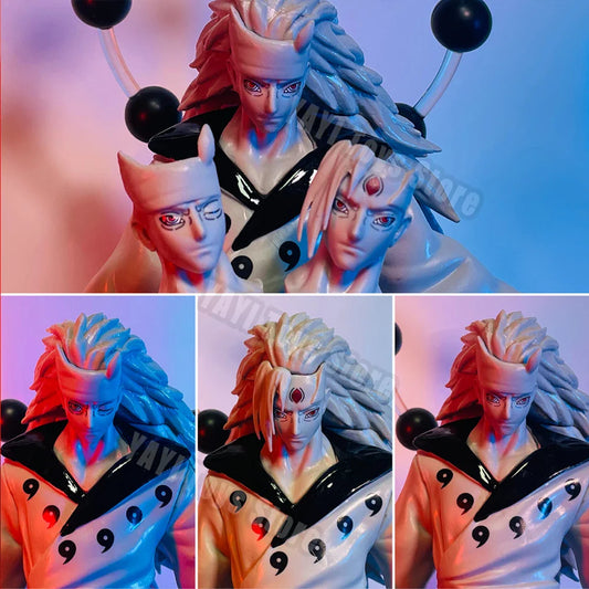 Naruto Shippuden GK Anime Figure Six Paths Model Uchiha Madara Action Figure 28cm PVC Statue Collectible Kids Toys Gifts