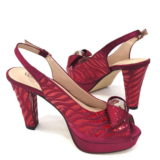 Matching Shoes and Bags: Women Sandals Shoes Matching Bag Set For Ladies