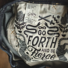 Maden Classic Men's Denim Jeans Vintage Straight Dark Selvedge Jeans