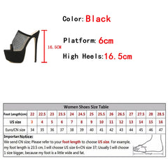 Size 35-42 Platform Slippers For Women Fashion Breathable Mesh