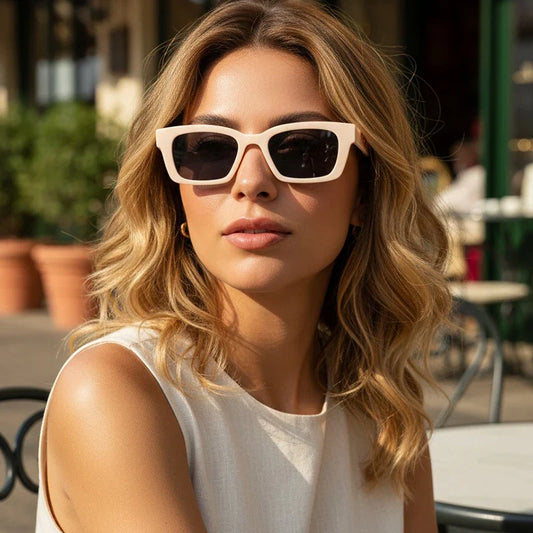 New Women Rectangle Vintage Sunglasses Brand Designer Retro Points Sun Glasses Female Lady Eyeglass Cat Eye Driver Goggles