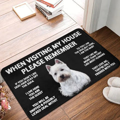 West Highland White Terrier Dog Floor Door Kitchen Bath Mat Anti-Slip Outdoor Westie