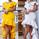 Formal attire Dresses: Women Bodycon Ruffles Vintage Evening Party Dresses