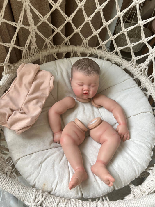 20inch ASHIA Reborn Doll Kit Cute Sleeping Baby Lifelike Soft Touch Painted Doll Parts DIY Blank Doll Kit Bebe Toys