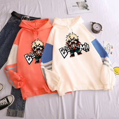 Anime My Hero Academia Kawaii Bakugou Katsuki Manga Hoodies Men Plus Size