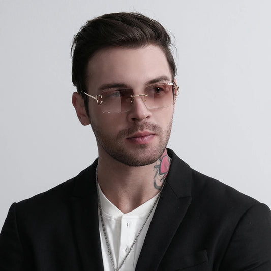 Sunglasses fashion square metal legs glasses for men women