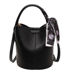 Simplicity High-end Women's Crossbody Bag PU Material Versatile Bucket Bag Fashion Handbag Commuting