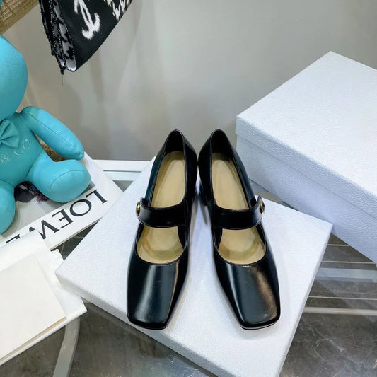 Women's Shoes Genuine Leather Heels Pumps Fashion Dress Shoes