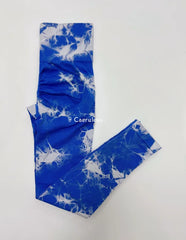Women Tie Dye Gym Leggings Seamless Yoga Pants Scrunch Sports Fitness Tights