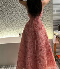 Homecoming Dresses: Prom Dress Strapless Women 3D Roseleaf Fashion Evening Gowns
