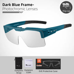 Sunglasses Flip Up Lens Polarized Glasses Fit Over Sunshade MTB Road