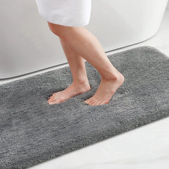 Bathroom Rug Mat Shaggy Soft Absorbent Bath Rug Non Slip Thick Plush Machine