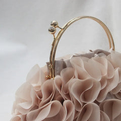 Satin Floral Bride Party Evening Clutch Bag Women Wedding Purses and Handbags