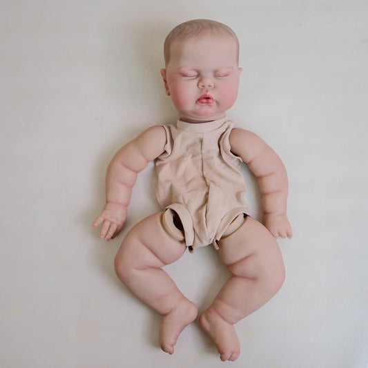 NPK 19-inch Sleeping Pickle Painted Doll Kit - Cute Birthday Christmas Gift with Blonde Hair Finished Doll Parts for Collectors