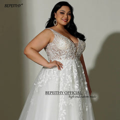 White Bridesmaid Dresses: Boho Wedding Dresses For Plus Size Women Bride Sleeveless