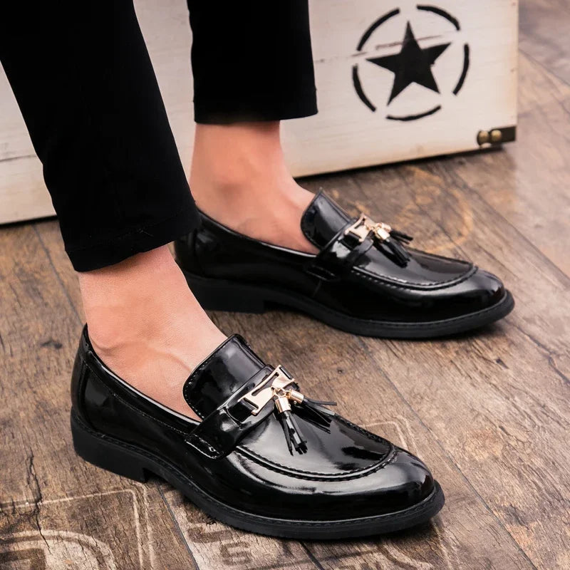 Fashion men Dress Shoes Loafers Leather Oxford business Shoes