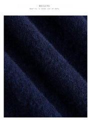 Pure Wool Sweater Men's Autumn Winter O-Neck Pullovers Business Casual