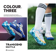 Football Boots Society Futsal TF Pink Soccer Tennis Shoes Sports