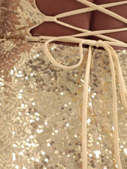 Evening Dresses: Women Sequins Sling Mini Dress Evening Party