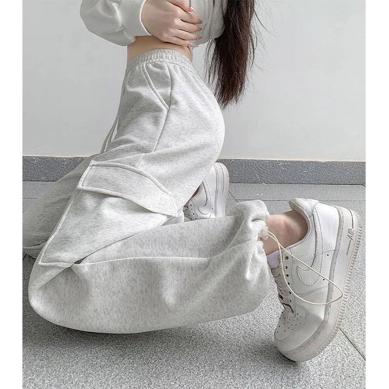 S-3Xl Sweatpants Women Streetwear Oversized Cargo Pants Harajuku Korean