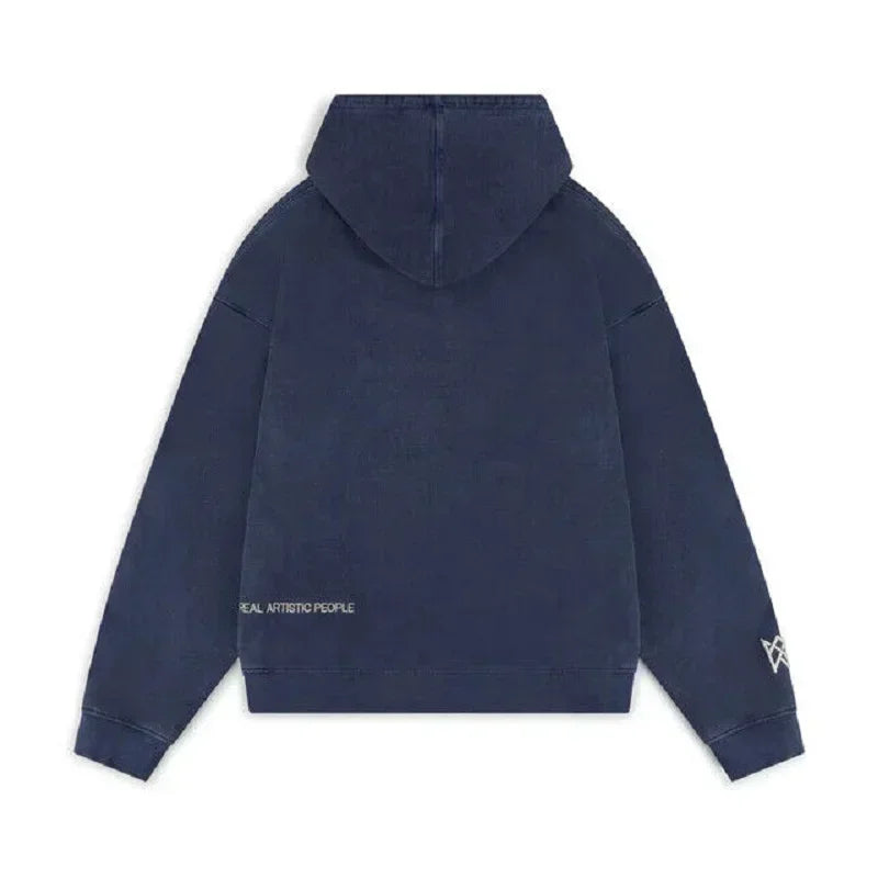 Letter Pattern Diamond Decoration Hoodie Men’s Women's Retro Harajuku Sports Shirt