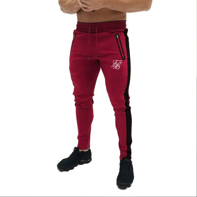 Sik Silk Men's Pants Fitness Skinny Trousers Spring Elastic Bodybuilding Pant Workout