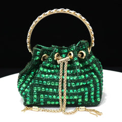 Matching Shoes and Bags: High Heels for Lady Luxury Designer Green Color