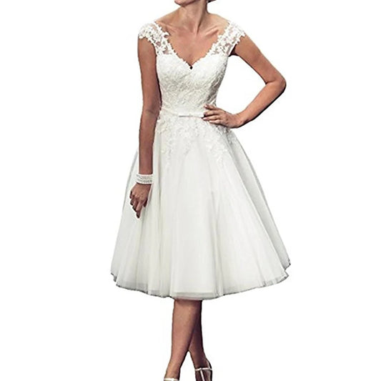 White Bridesmaid Dresses: White Lace Bride Wedding Dresses Sleeveless Back