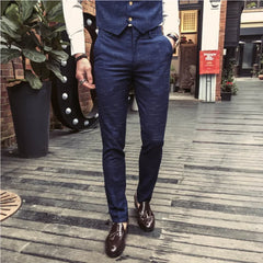 Tuxedo for Mens: Boutique (Blazer + Vest + Trousers) Men's British Style Business