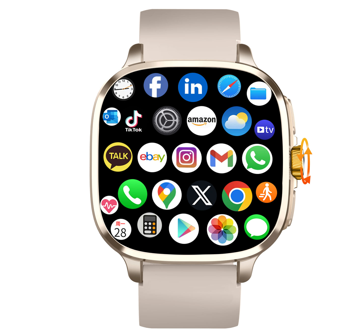 New Android 13.0 Cellular Version Smart Watch 5G LTE Smartwatch With 2.4inch Amoled Screen Sim Card Slot Google Play Store GPS